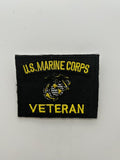 US Marine Corps Veteran Black/Yellow Patch | Military Hats & Pins 2