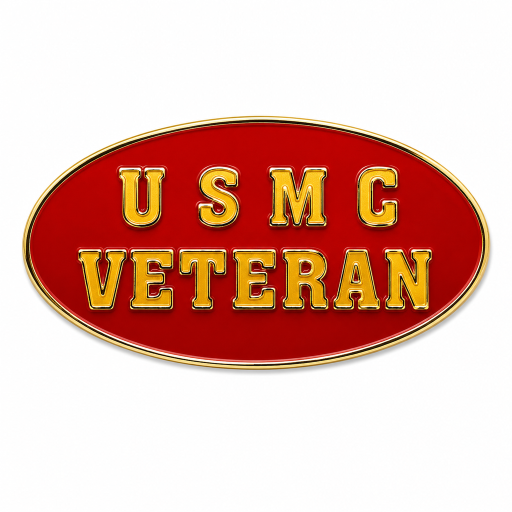 USMC Veteran Lapel Pin Marine Corps Red Enamel | Military Hats & Pins