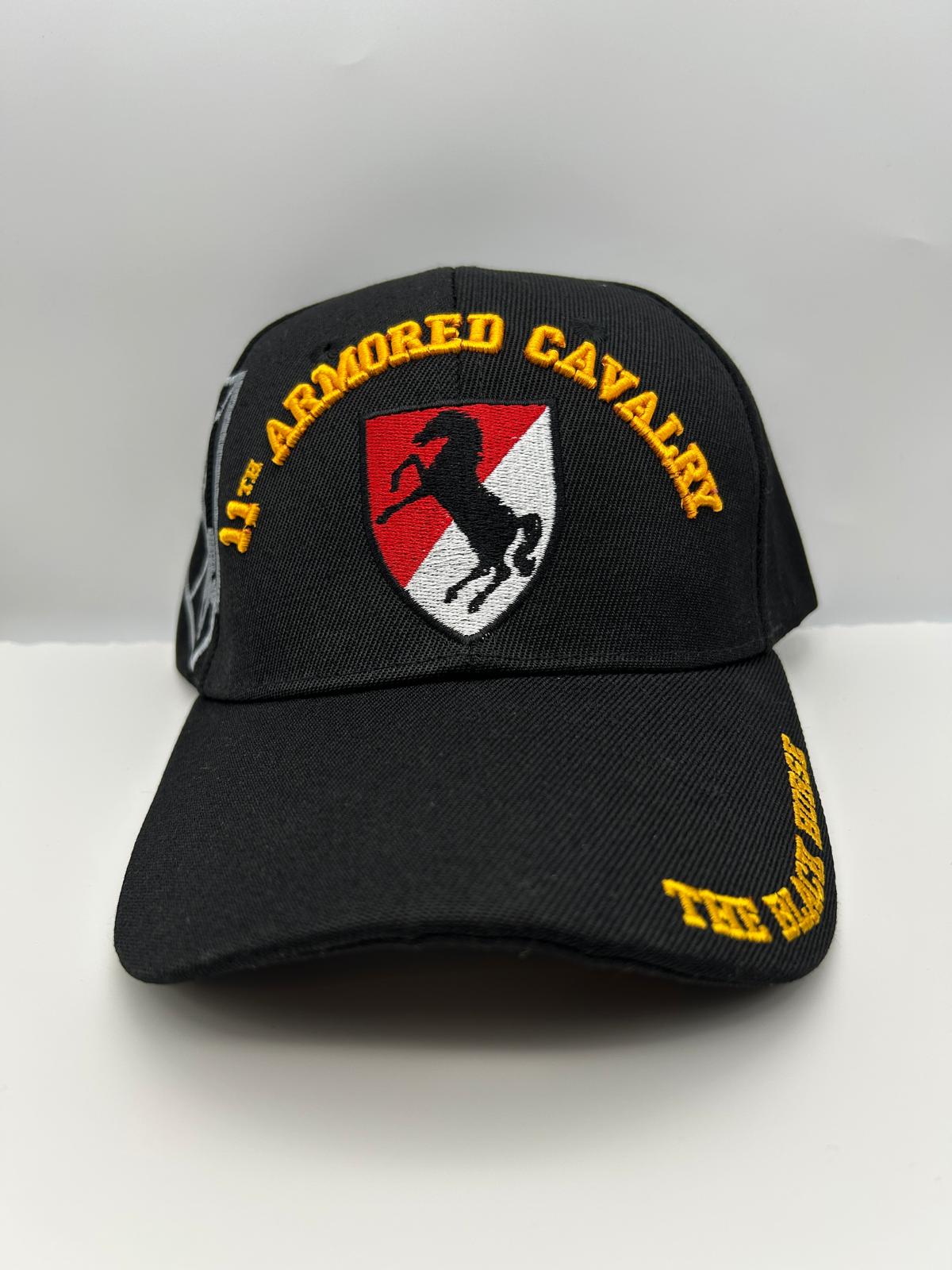 US Army 11th Armored Cavalry Hat Army Black Hat Army Baseball Cap