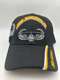 US Army Air Assault Black Embroidered Military Cap -  Adjustable One Size | Military Hats & Pins