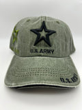US Army Black Star Olive Washed One Size Military Cap | Military Hats & Pins