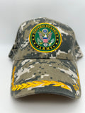 US Army Seal Digital Camo Oak Leaf - Adjustable One Size Military Cap | Military Hats & Pins