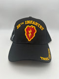 US Army 25th Infantry Division Tropic Lightning - Black Embroidered Military Cap - Adjustable One Size | Military Hats & Pins