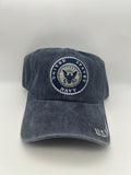 US Navy Seal Navy Blue Washed Embroidered Military Cap - Adjustable One Size | Military Hats & Pins
