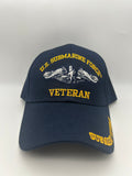 US Submarine Force Veteran Navy Blue Embroidered Military Cap - Adjustable One Size | Military Hats & Pins