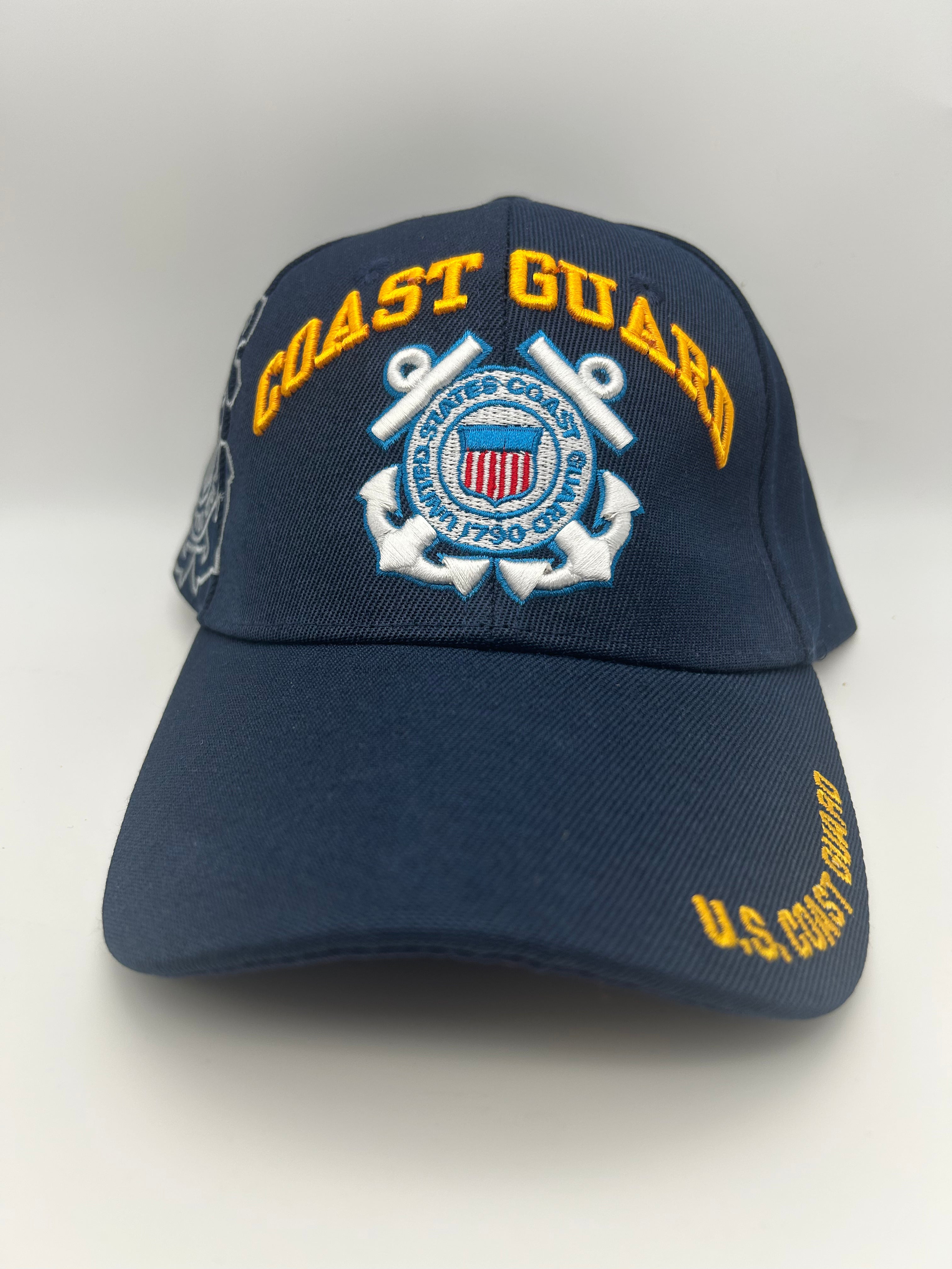 US Coast Guard Navy Blue Embroidered Military Cap - Adjustable One Size | Military Hats & Pins
