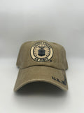 US Air Force Seal Khaki Tan Distressed Military Cap - Adjustable One Size | Military Hats & Pins