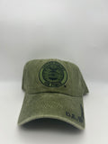 US Air Force Seal Olive Green Distressed Military Cap - Adjustable One Size | Military Hats & Pins