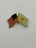 Masonic OES Hat Pin Crossed US Flag | Military Hats & Pins