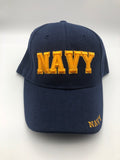 US Navy Military Cap - Navy Blue, Embroidered Logo Adjustable One Size Cap | Military Hats & Pins
