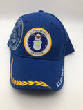 US Air Force Military Cap - Blue, Embroidered Logo Adjustable One Size Cap | Military Hats & Pins