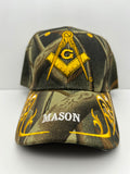 Mason Green Camouflage Cap - Adjustable One Size | Military Hats & Pins