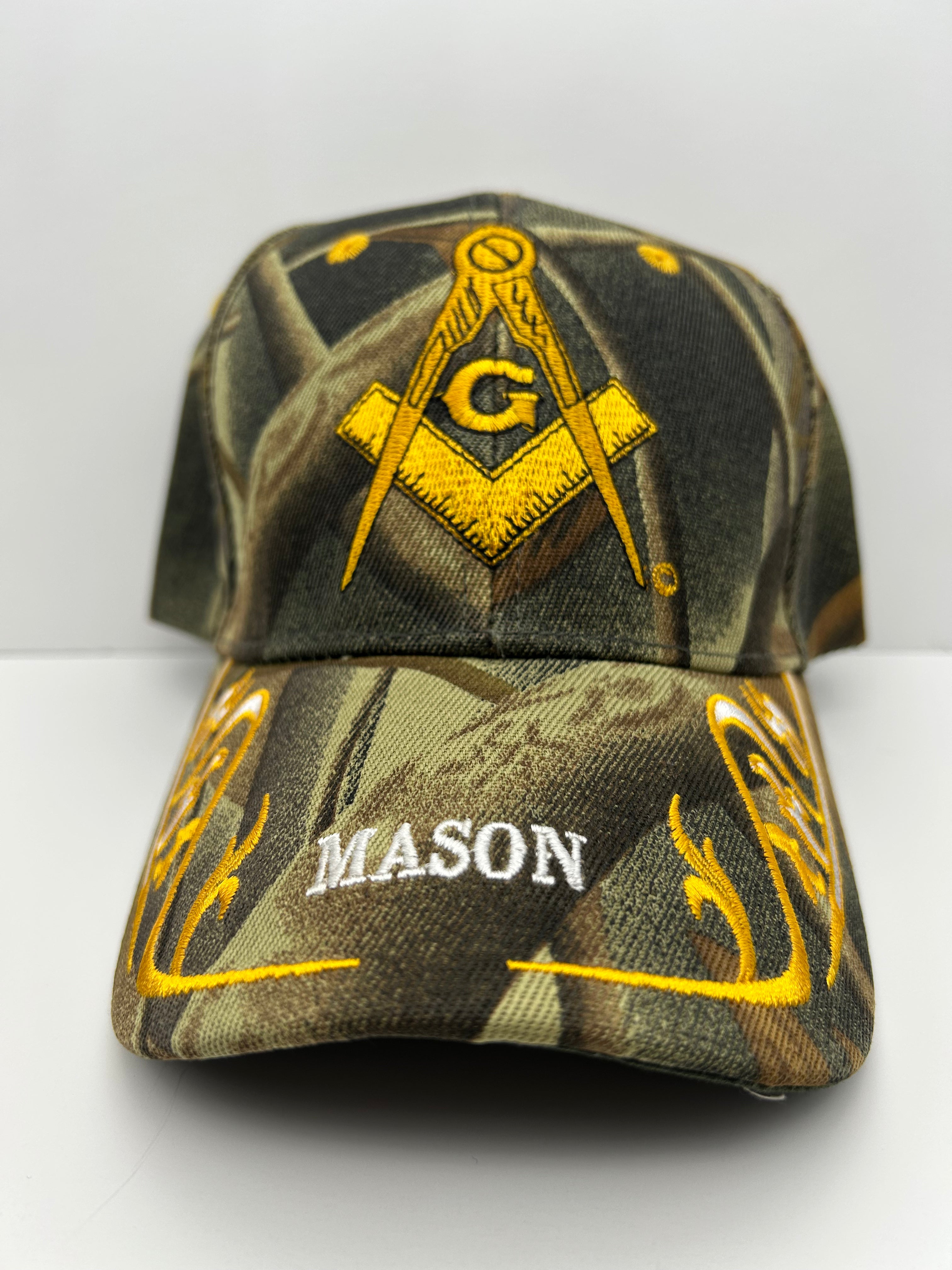 Mason Green Camouflage Cap - Adjustable One Size | Military Hats & Pins