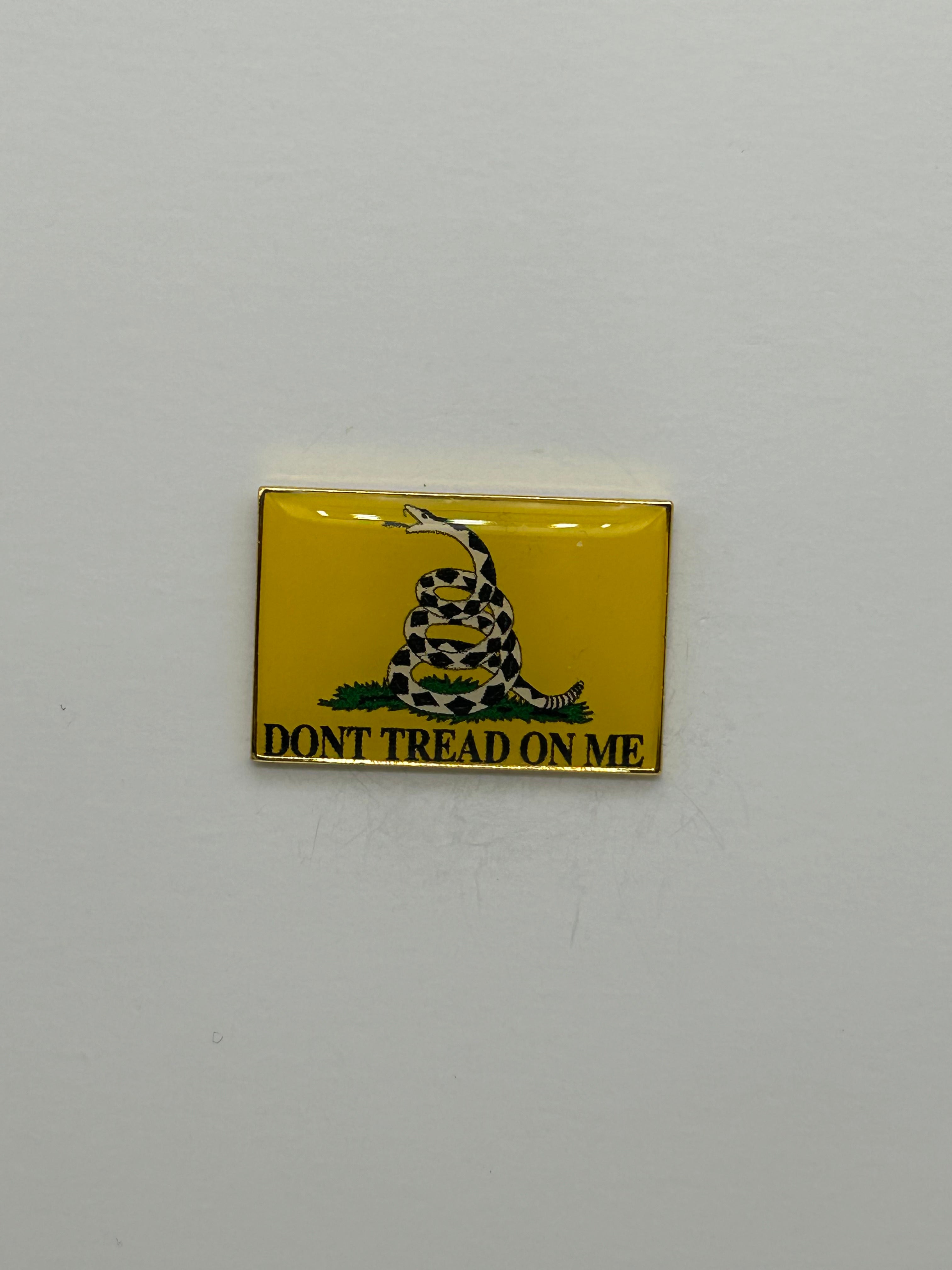 Gadsden Flag Pin Don't Tread On Me Hat Pin | Military Hats & Pins