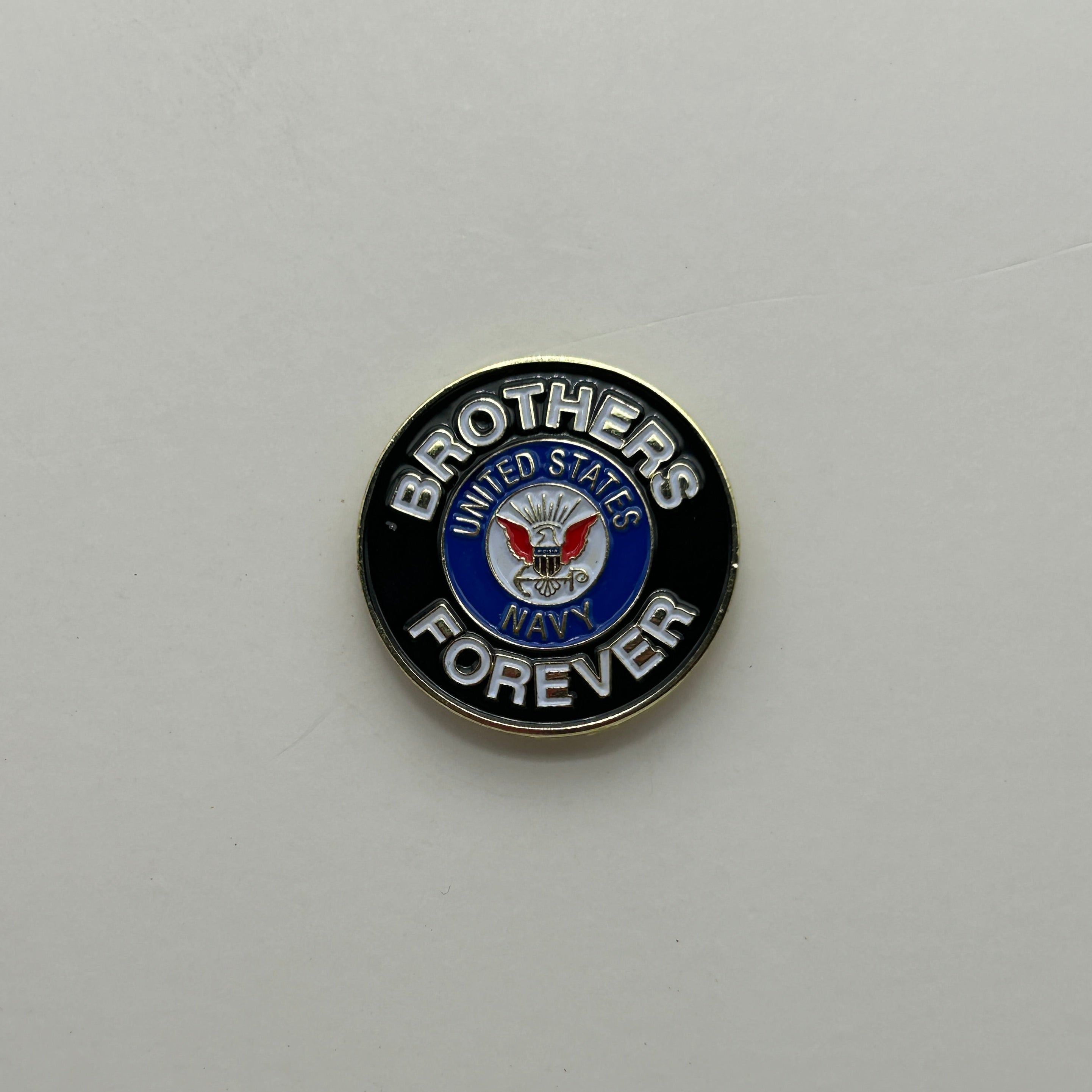 US Navy Brothers Forever Enamel Lapel-Hat Pin | Military Hats & Pins