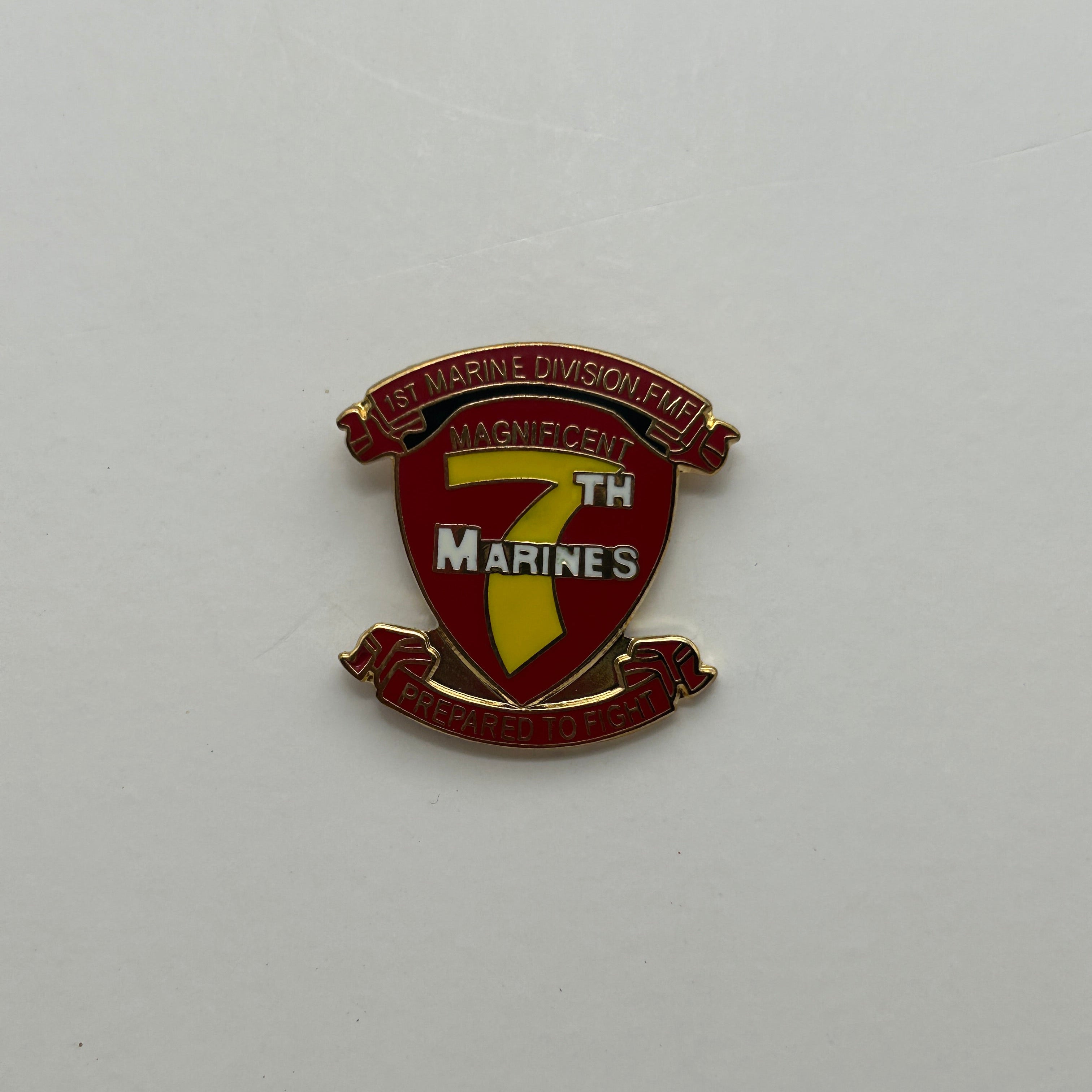 7th Marines 1st Marine Division Enamel Lapel-Hat Pin | Military Hats & Pins