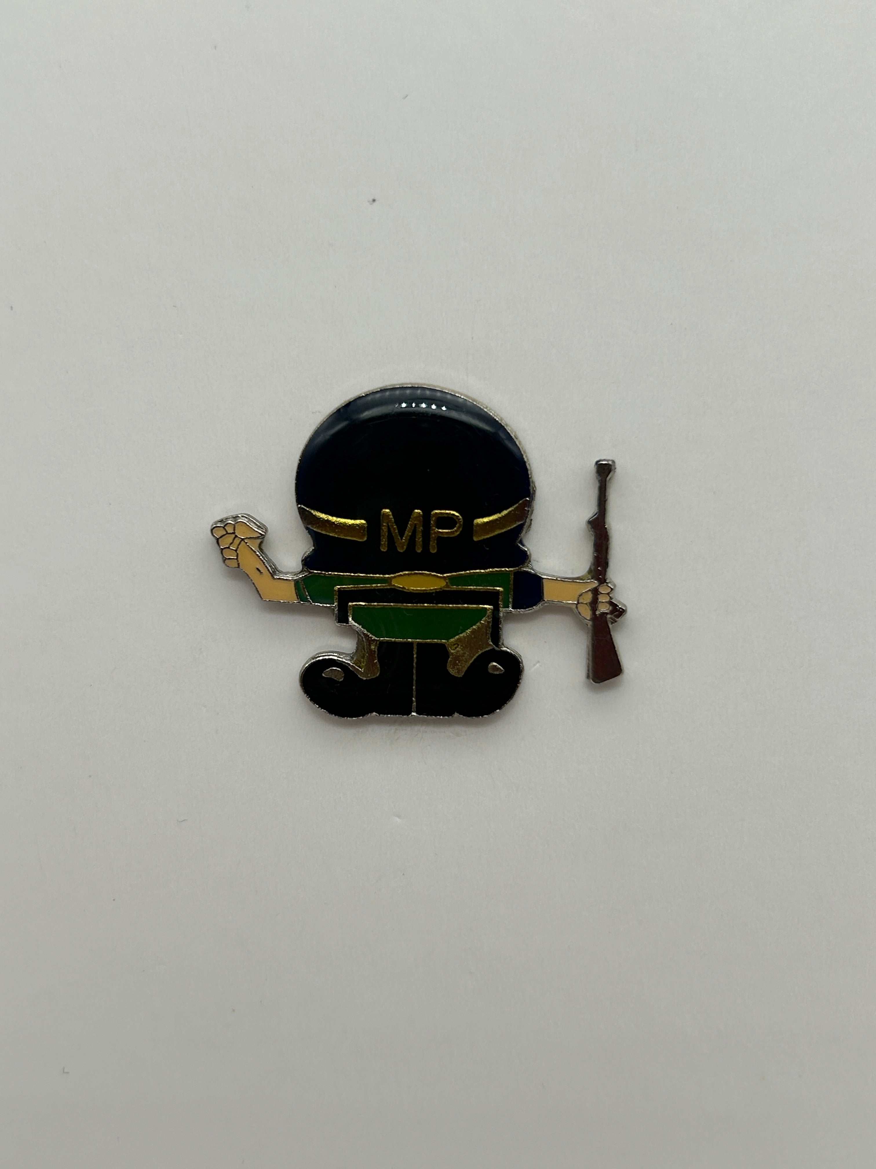 US Army Military Police MP Novelty Cartoon Character Pin | Military Hats & Pins