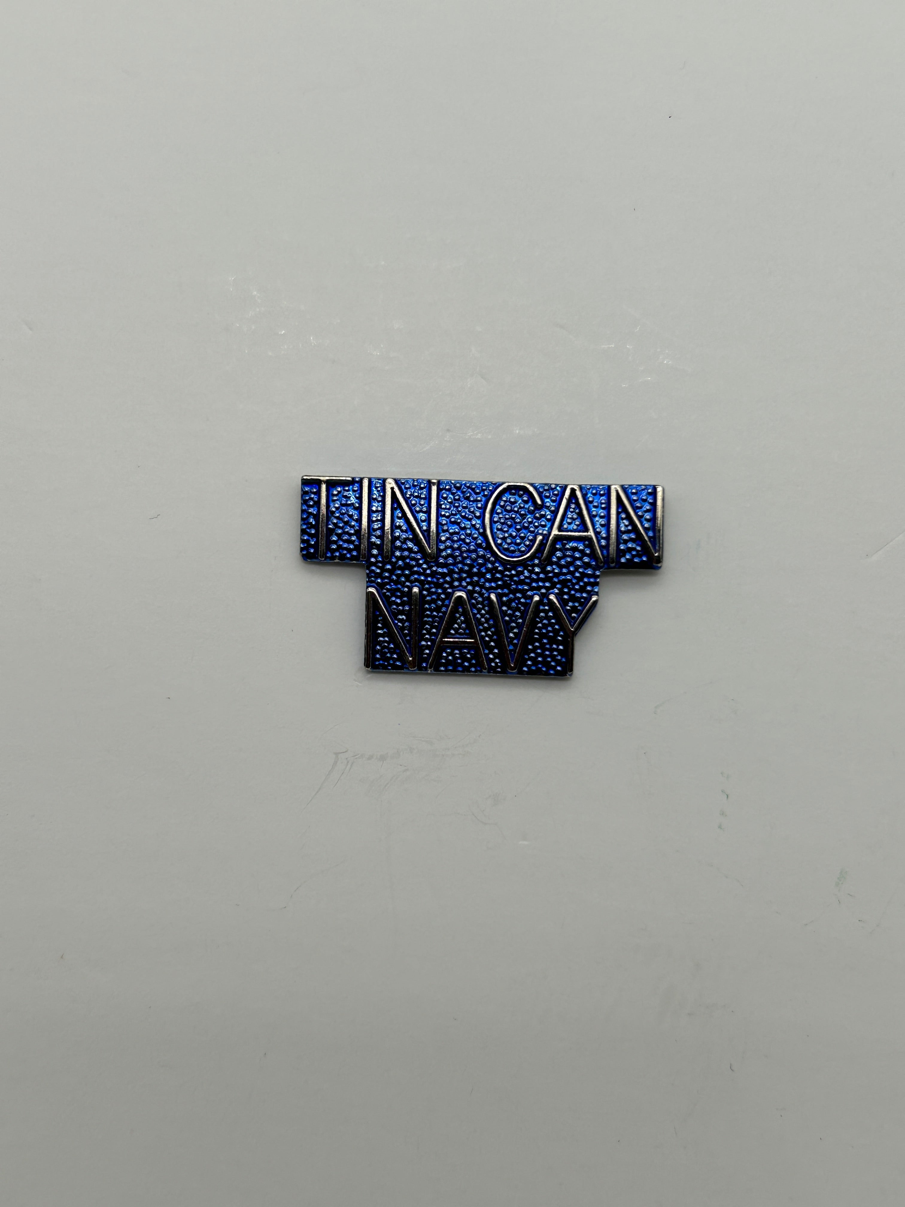 Tin Can Navy Destroyer Sailor Veteran Blue Enamel Lapel Pin | Military Hats & Pins