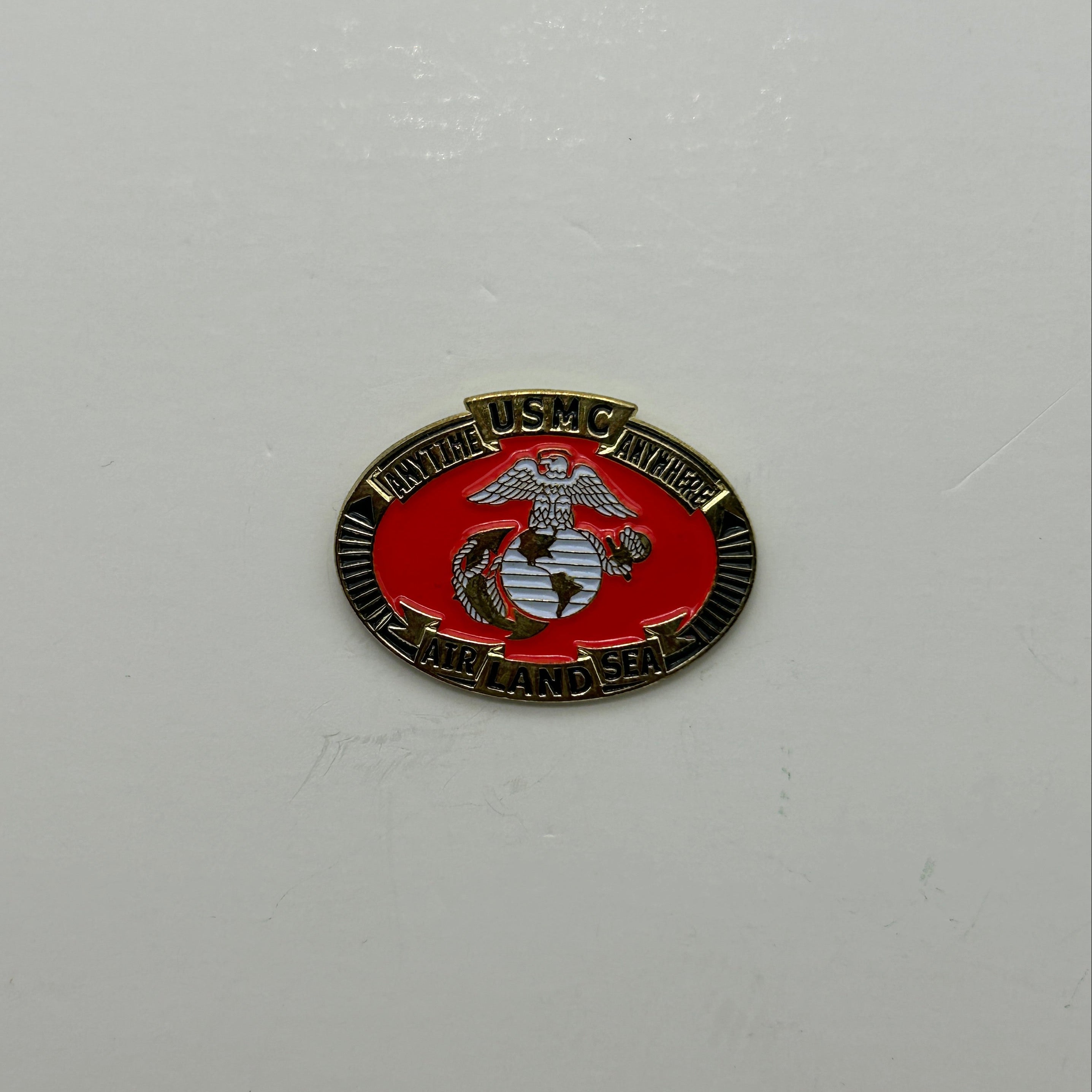 USMC Anytime-Anywhere (Air,Land,Sea) Lapel-Hat Pin | Military Hats & Pins