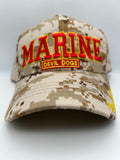 US Marines Corps - Marine Double Dogs Camouflage Brown Embroidered Military Cap - Adjustable One Size | Military Hats & Pins