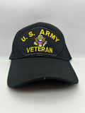 US Army Veteran Black Adjustable One Size Military Hat | Military Hats & Pins