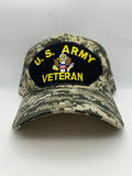 US Army Veteran Camouflage Adjustable One Size Military Hat | Military Hats & Pins