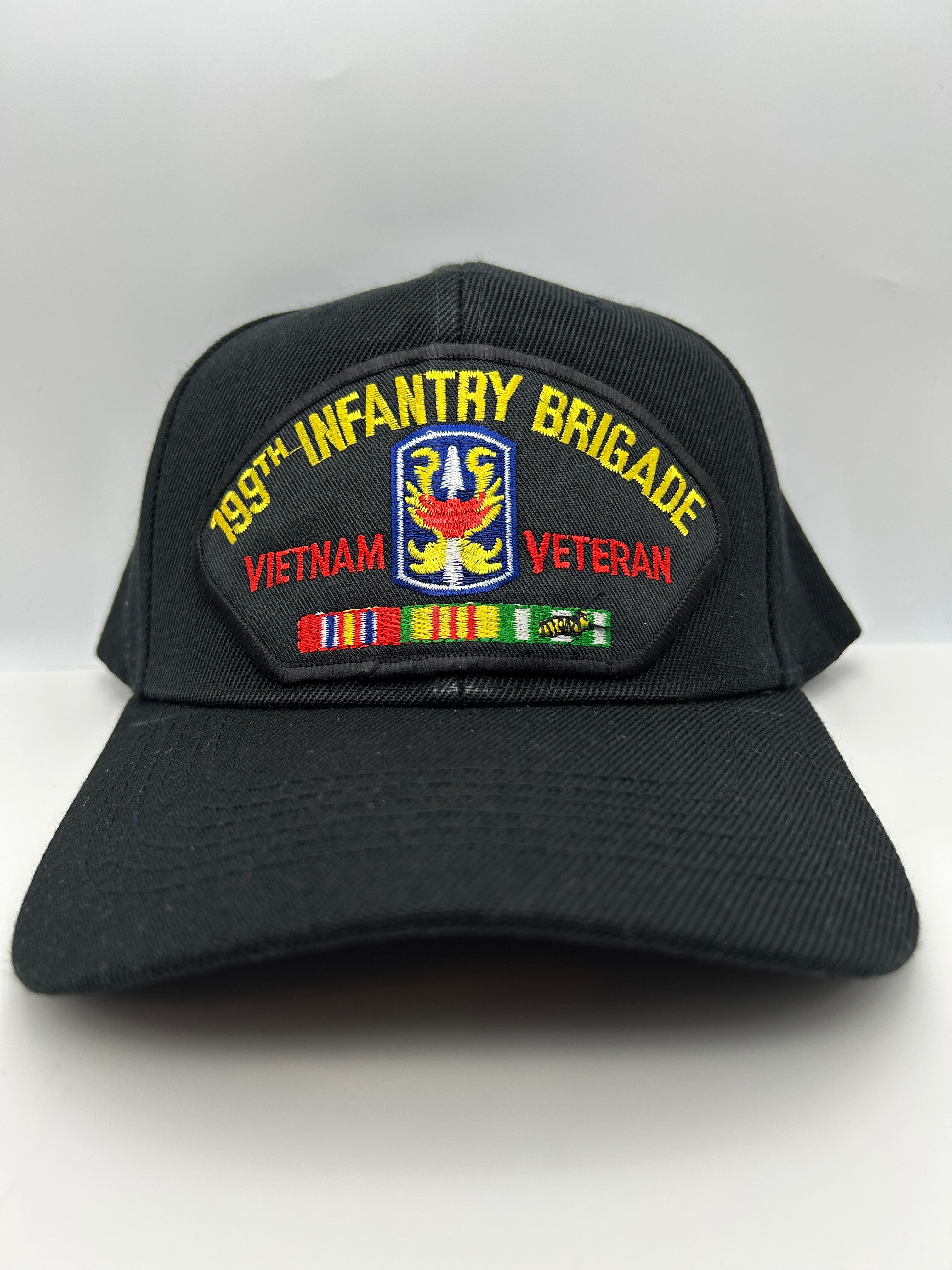 US Army - 199th Infantry Brigade Vietnam Veteran Black Adjustable One Size Military Hat | Military Hats & Pins