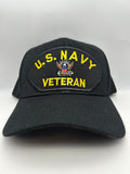 US Navy Veteran - Black Embroidered Military Cap - Adjustable One Size | Military Hats & Pins 2