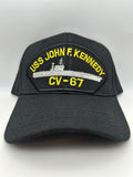US Navy - USS John F. Kennedy CV-67 - Black Embroidered Military Cap - Adjustable One Size | Military Hats & Pins 4