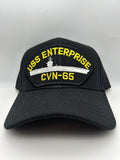 US Navy - USS Enterprise CVN-65 - Black Embroidered Military Cap - Adjustable One Size | Military Hats & Pins 2