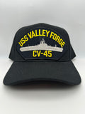 US Navy - USS Valley Forge CV-45 - Black Embroidered Military Cap - Adjustable One Size | Military Hats & Pins 6