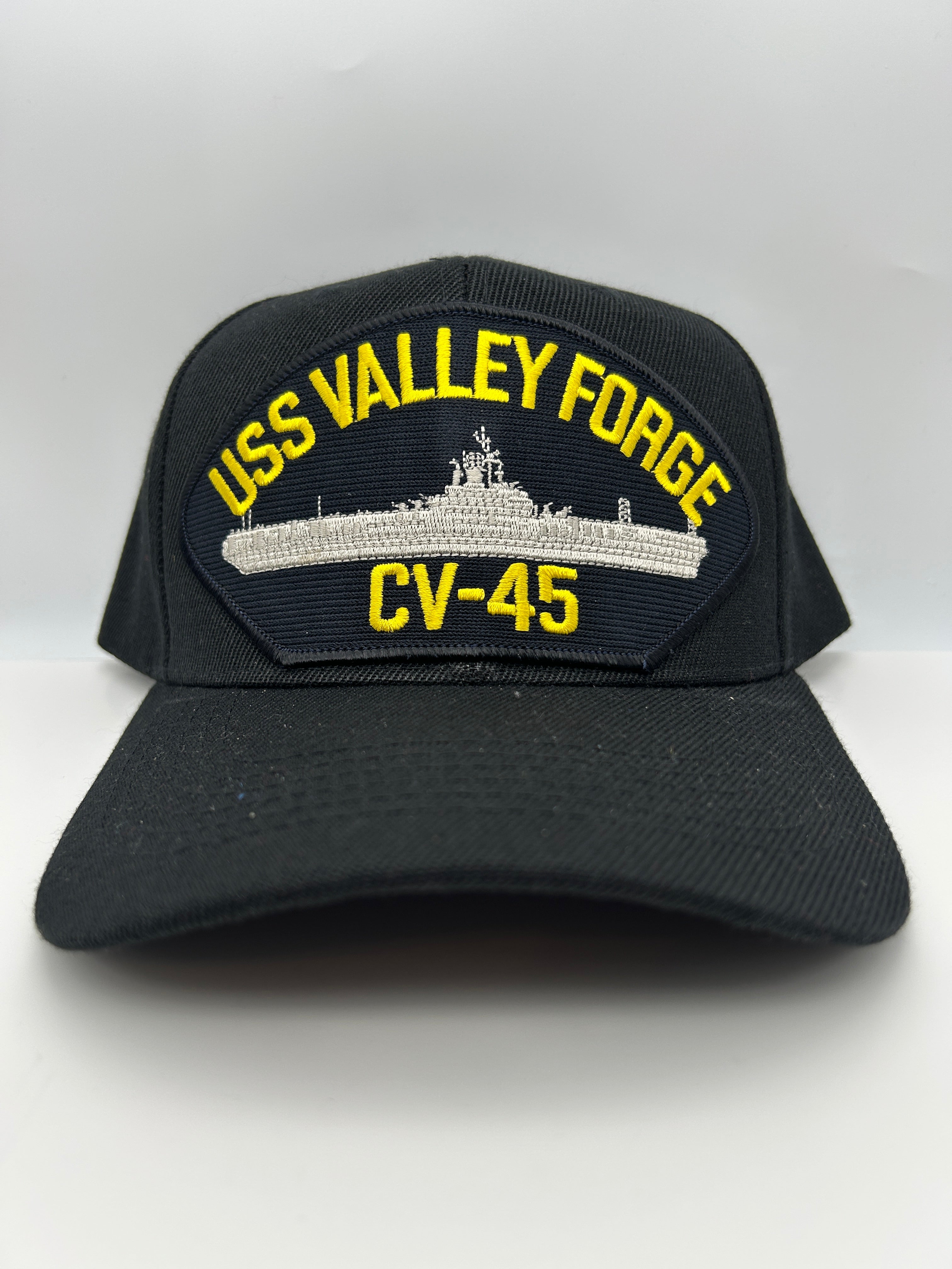 US Navy - USS Valley Forge CV-45 - Black Embroidered Military Cap - Adjustable One Size | Military Hats & Pins 6