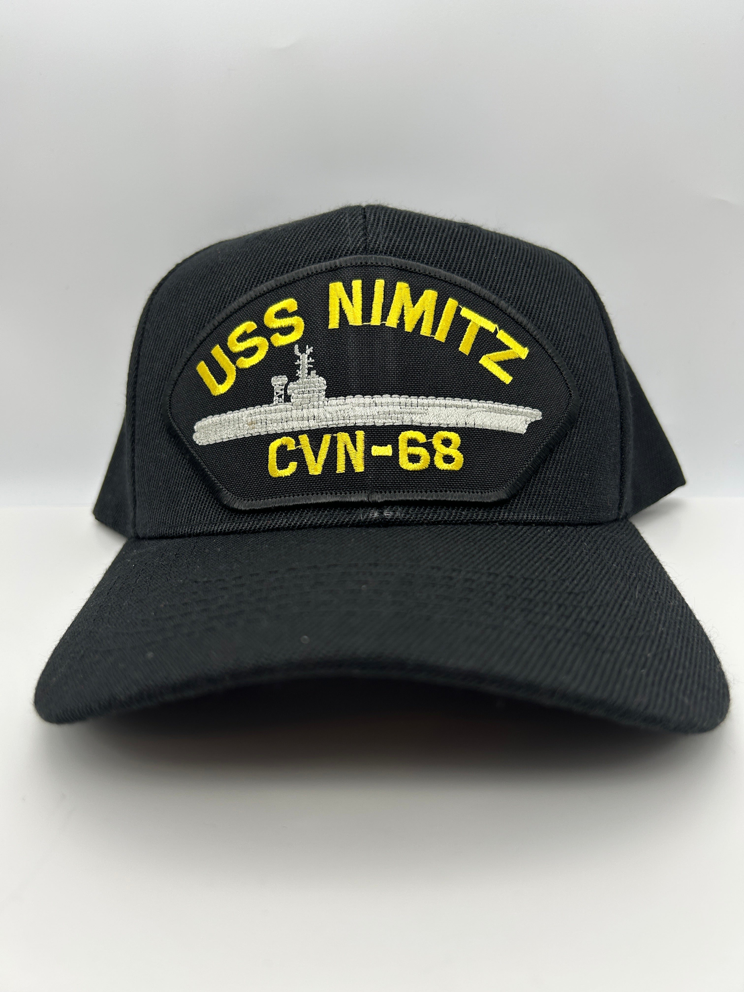 US Navy - USS Nimitz CVN-68 - Black Embroidered Military Cap - Adjustable One Size | Military Hats & Pins 7