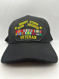 US Veteran Military Hat - Desert Storm, Iraqi Freedom Veteran - Black Adjustable One Size | Military Hats & Pins