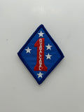 US 1st Marine Division Patch Guadalcanal Blue Diamond USMC | Military Hats & Pins