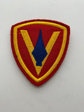 US Marine 5th Marine Division Patch Spearhead V-Shape Red| Military Hats & Pins