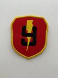 US 9th Marine Corps District Patch Black 9 Yellow Lightning Bolt USMC | Military Hats & Pins