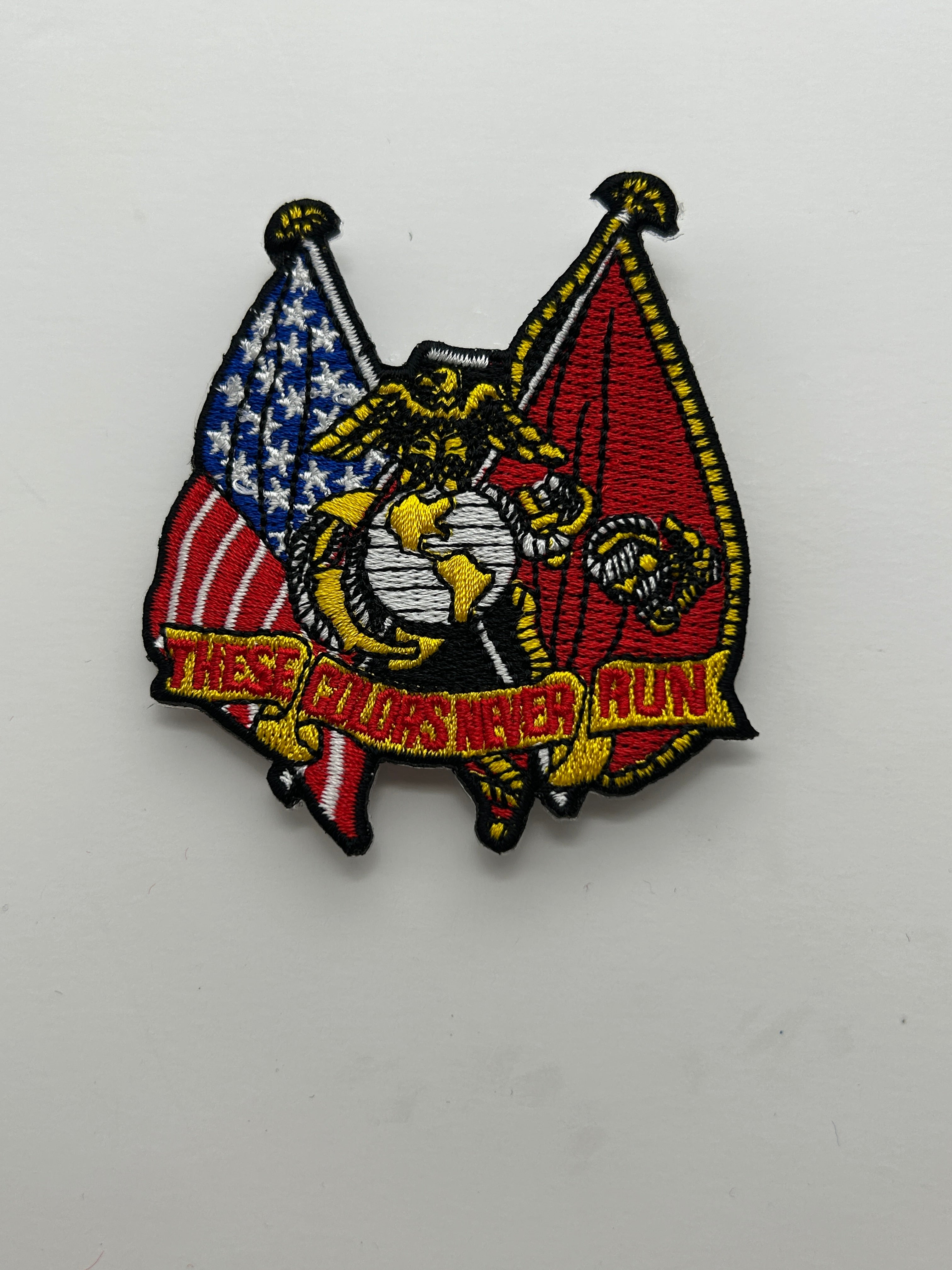 US Marine These Colors Never Run USMC Patch Eagle Patch | Military Hats & Pins