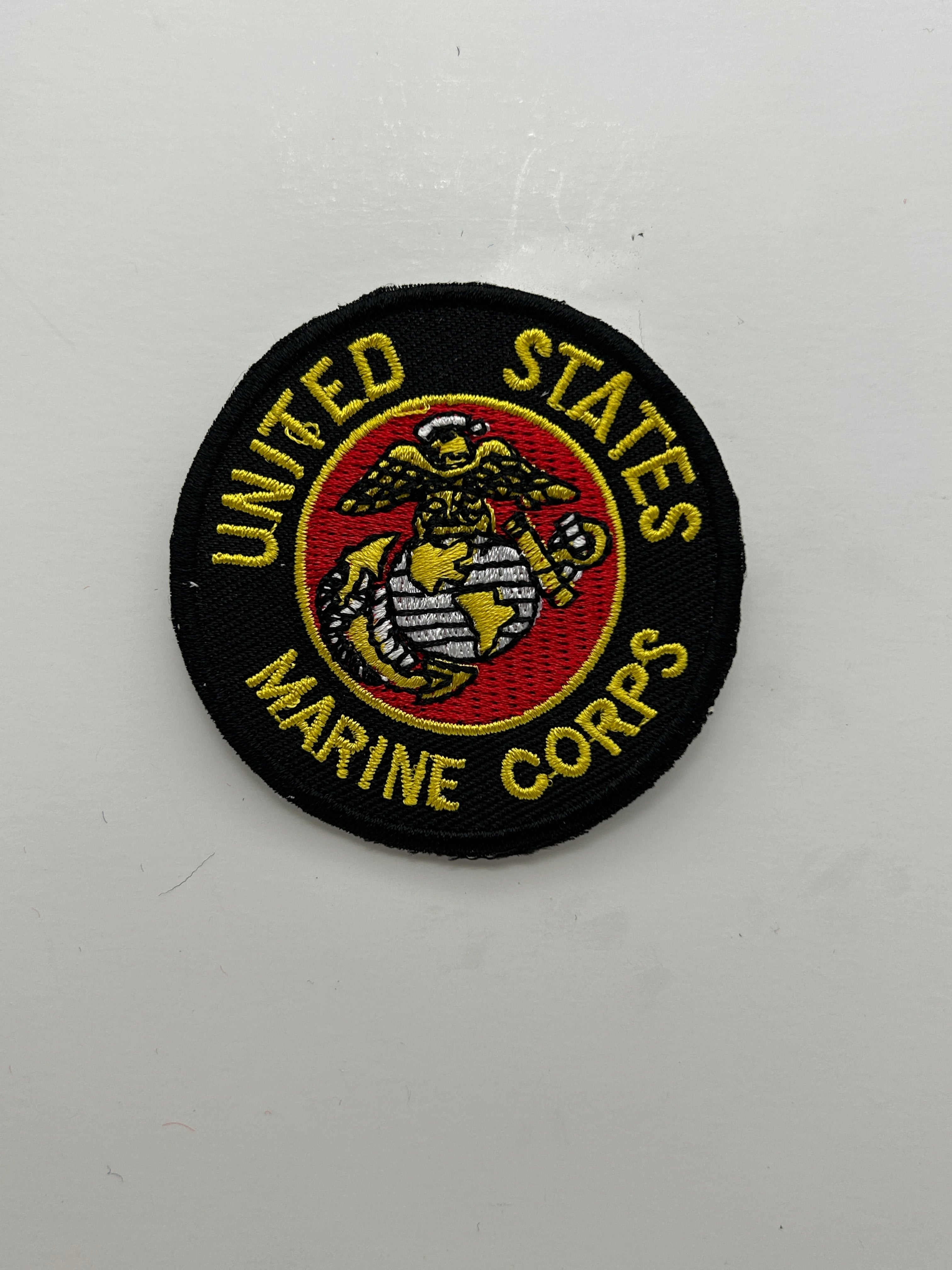 US Marine Corps Black Round Patch | Military Hats & Pins