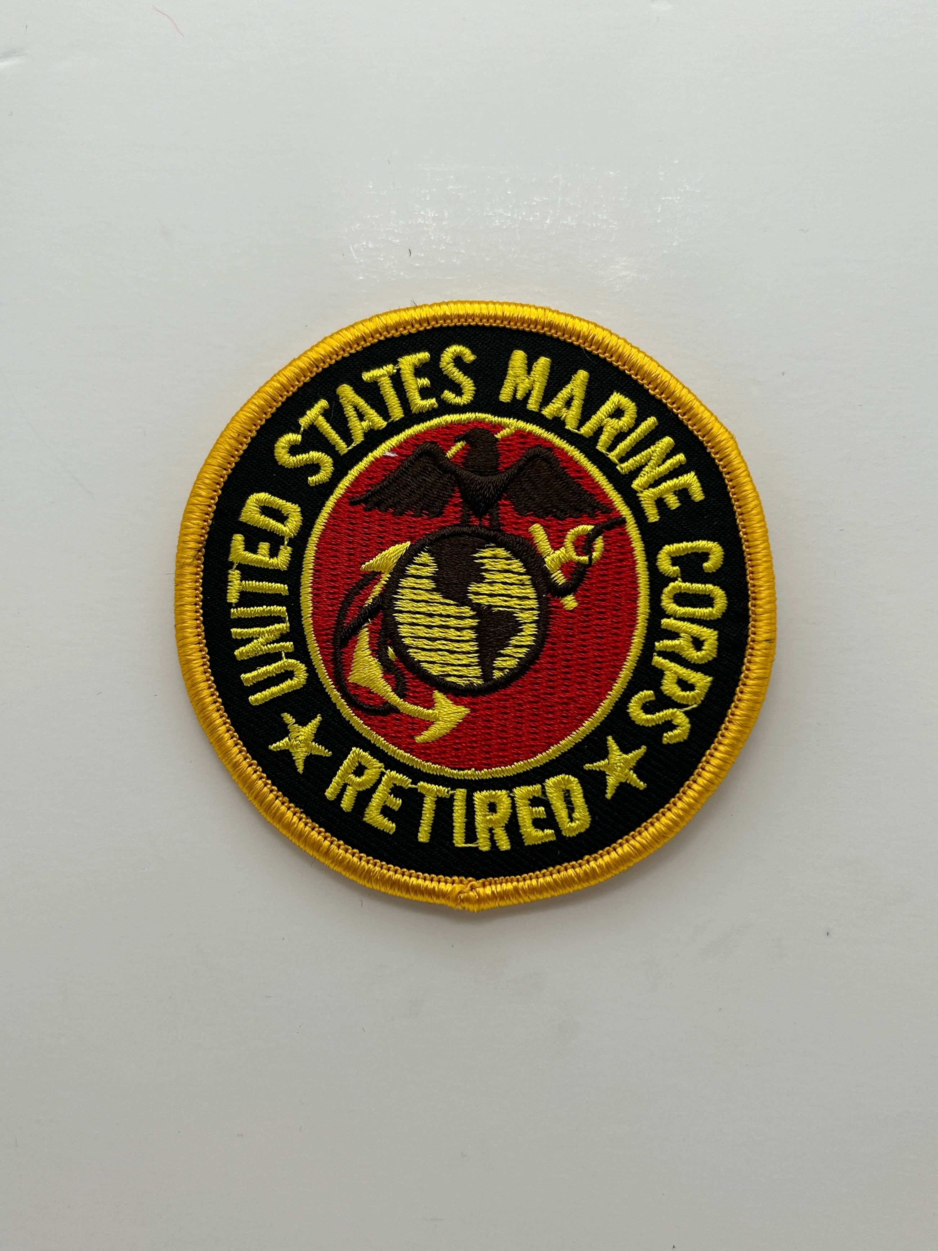 US Marine Corps Black Round Patch | Military Hats & Pins