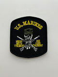 US Marine "Mess with the Best, Die like the Rest" Black Skull Patch | Military Hats & Pins
