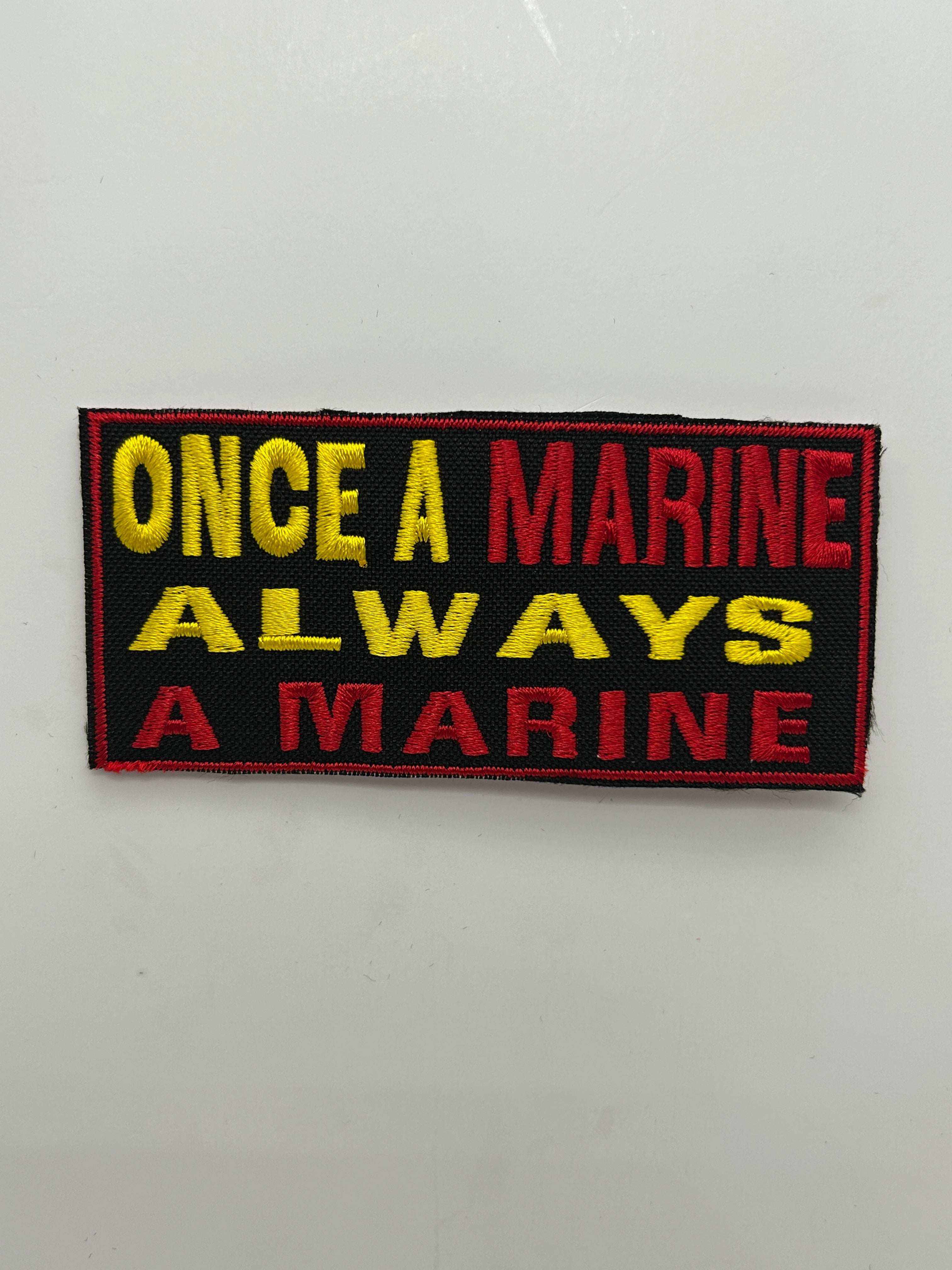 US Marine "Once A Marine, Always Marine Black Patch | Military Hats & Pins