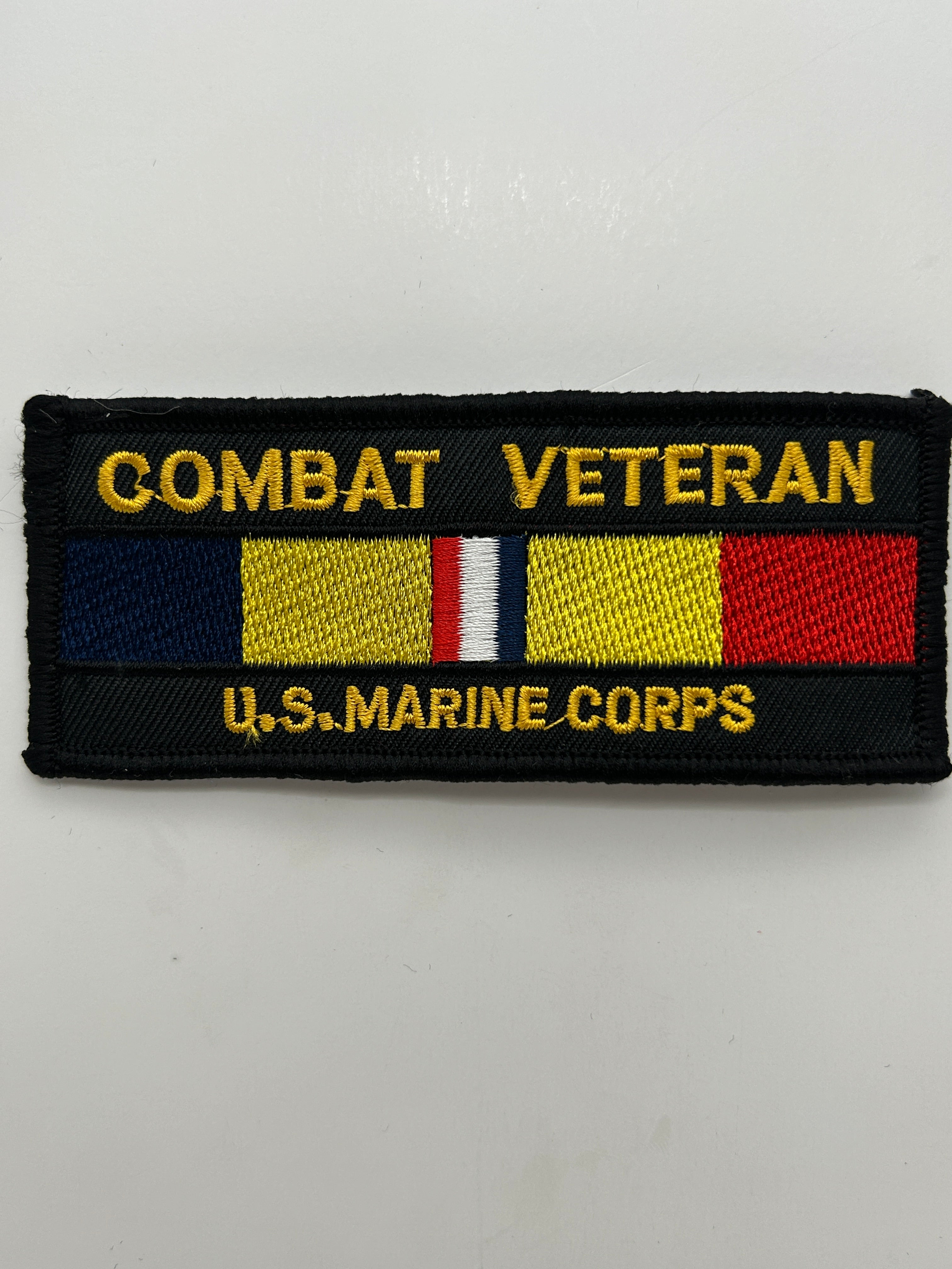 US Marine Corps Combat Veteran Black Patch | Military Hats & Pins