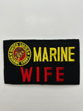 US Marine Wife Black Patch | Military Hats & Pins