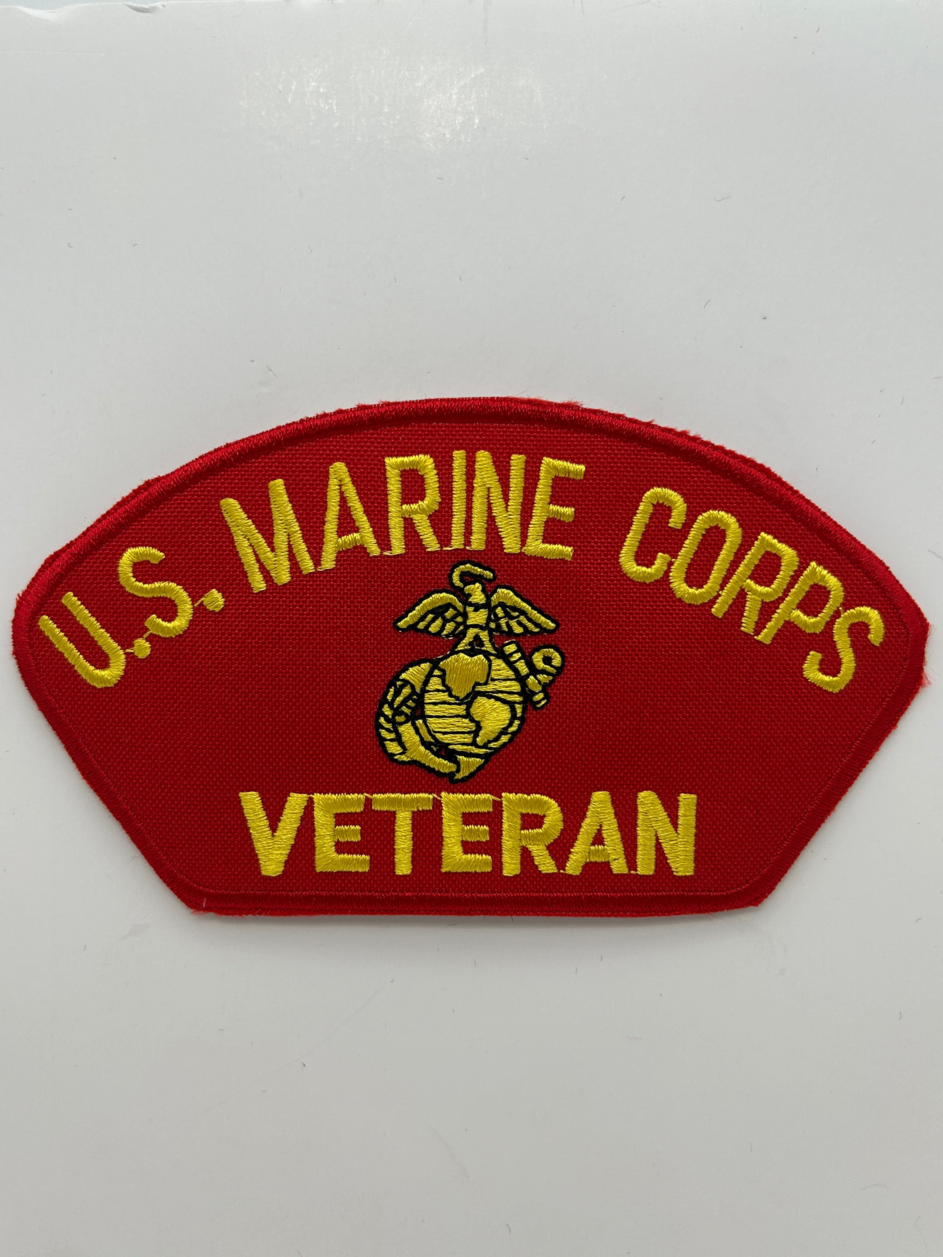 US Marine Corps Veteran Red Arch Patch| Military Hats & Pins