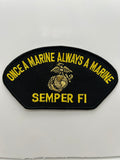 US Marine Semper FI 'Once a Marine, Always a Marine" Black Arch Patch | Military Hats & Pins