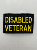 US Veteran Favorites "Disabled Veteran" Black Patch | Military Hats & Pins