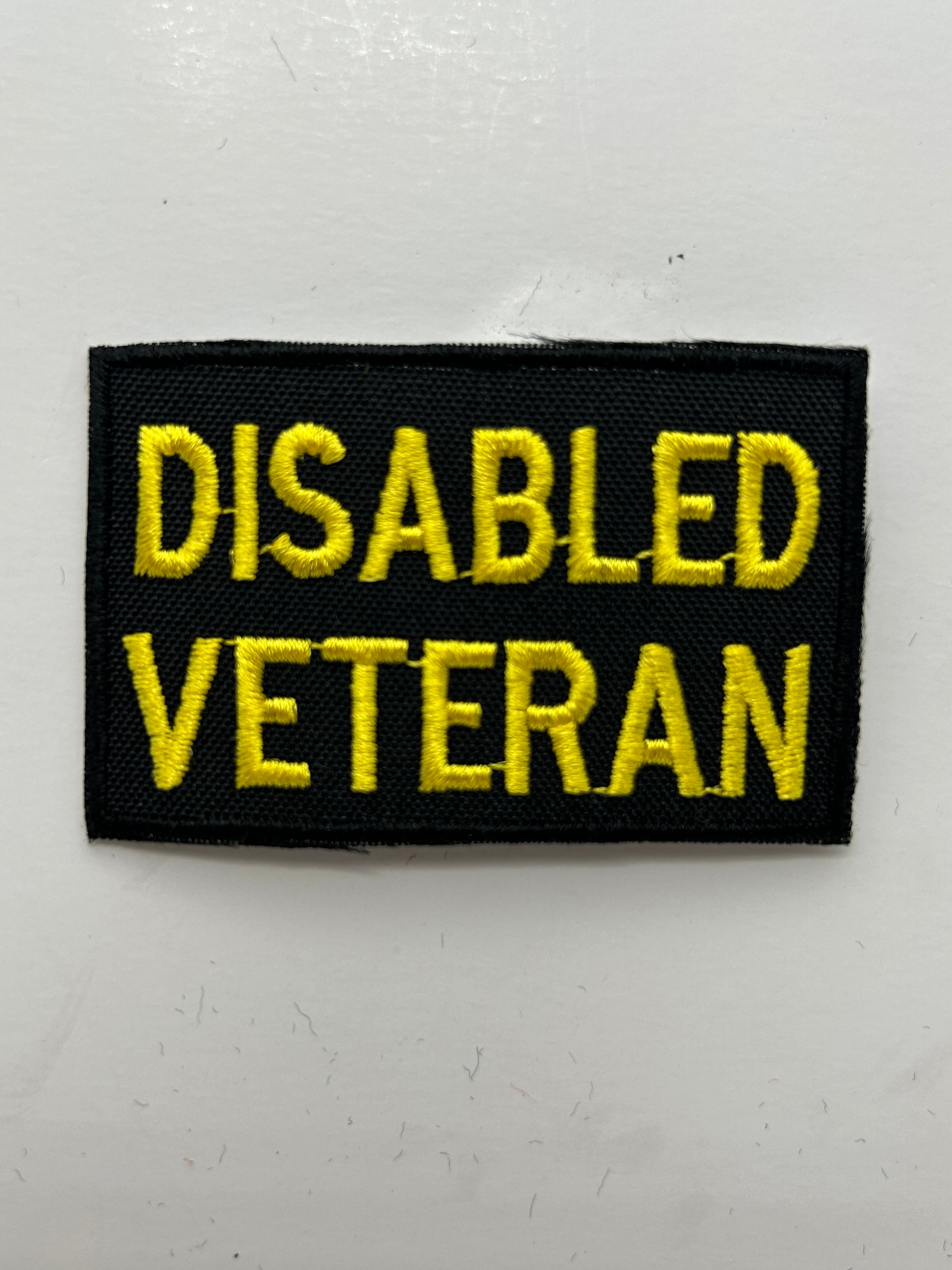 US Veteran Favorites "Disabled Veteran" Black Patch | Military Hats & Pins