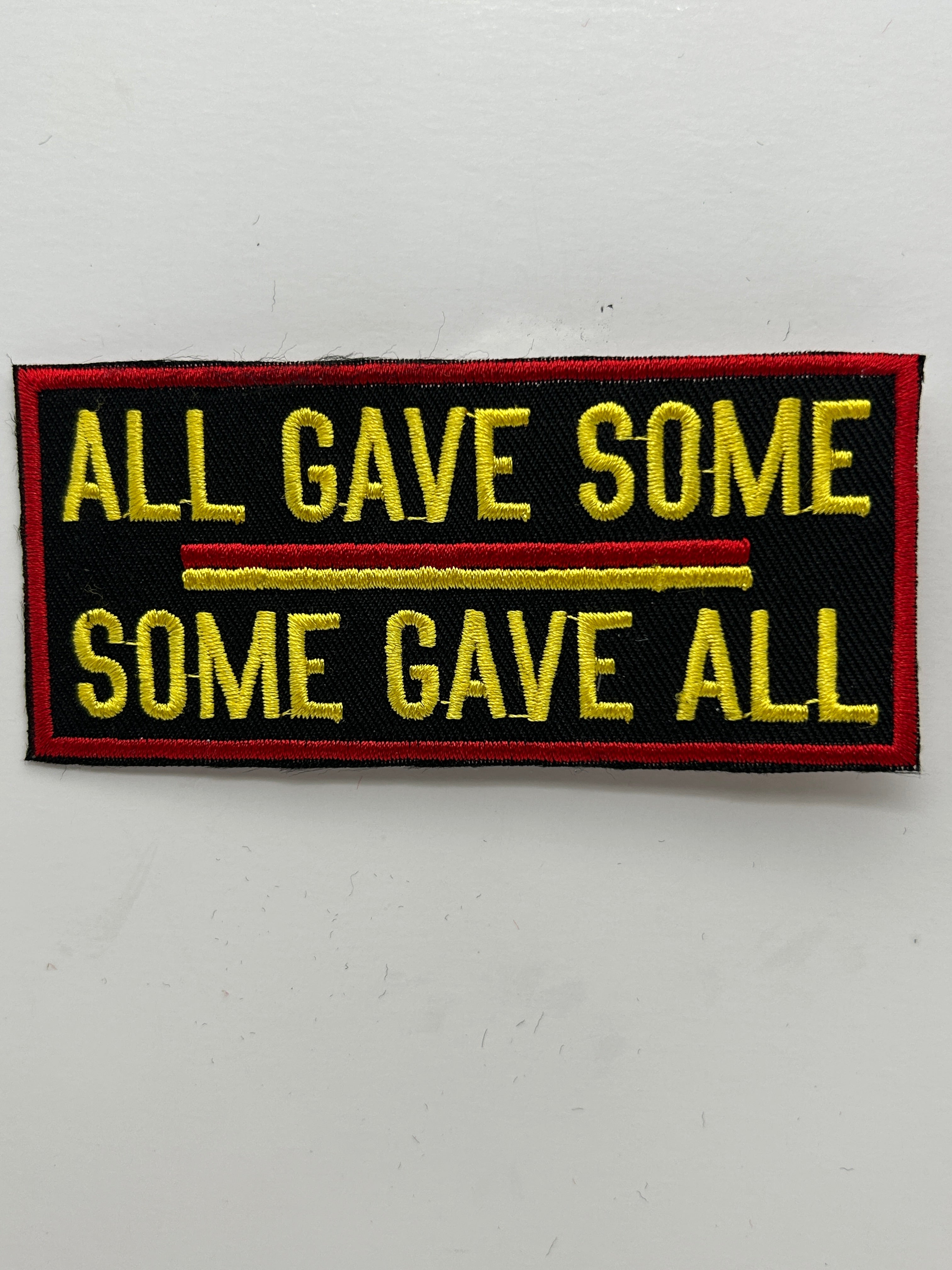 US Veteran Favorites "All gave some, some gave all" Black Patch | Military Hats & Pins