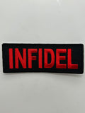 US Veteran Favorites "Infidel" Black/Red Patch | Military Hats & Pins